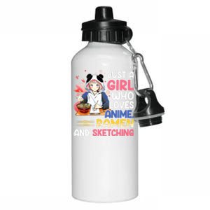 Just A Who Loves Anime Ra And Sketching Japan Anime Aluminum Water Bottle