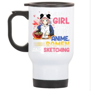 Just A Who Loves Anime Ra And Sketching Japan Anime Stainless Steel Travel Mug