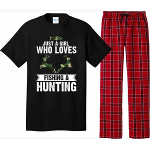 Just A Who Loves Fishing And Hunting Forest Gift Pajama Set