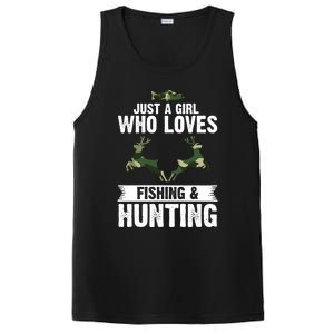 Just A Who Loves Fishing And Hunting Forest Gift PosiCharge Competitor Tank