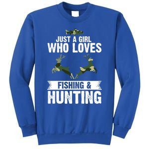 Just A Who Loves Fishing And Hunting Forest Gift Sweatshirt