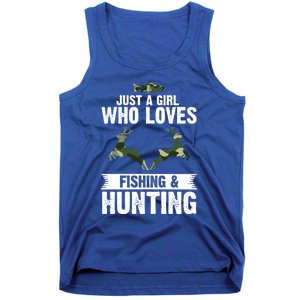 Just A Who Loves Fishing And Hunting Forest Gift Tank Top