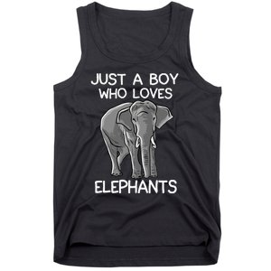 Just A Who Loves Elephants Funny Elephant Lover Tank Top