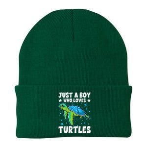 Just A Who Loves Turtles Lover Gifts Sea Ocean Turtle Knit Cap Winter Beanie