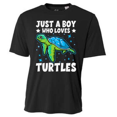 Just A Who Loves Turtles Lover Gifts Sea Ocean Turtle Cooling Performance Crew T-Shirt