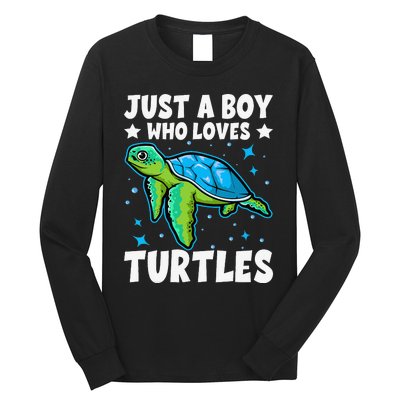 Just A Who Loves Turtles Lover Gifts Sea Ocean Turtle Long Sleeve Shirt