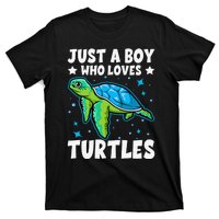 Just A Who Loves Turtles Lover Gifts Sea Ocean Turtle T-Shirt