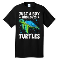 Just A Who Loves Turtles Lover Gifts Sea Ocean Turtle Tall T-Shirt