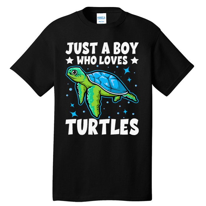 Just A Who Loves Turtles Lover Gifts Sea Ocean Turtle Tall T-Shirt