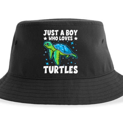 Just A Who Loves Turtles Lover Gifts Sea Ocean Turtle Sustainable Bucket Hat