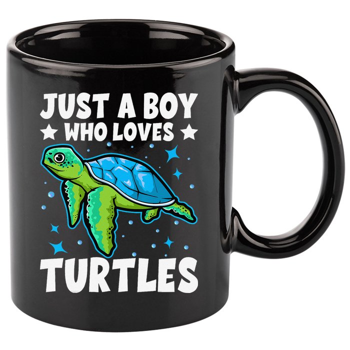 Just A Who Loves Turtles Lover Gifts Sea Ocean Turtle 11oz C Handle Ceramic Mug