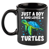 Just A Who Loves Turtles Lover Gifts Sea Ocean Turtle 11oz C Handle Ceramic Mug