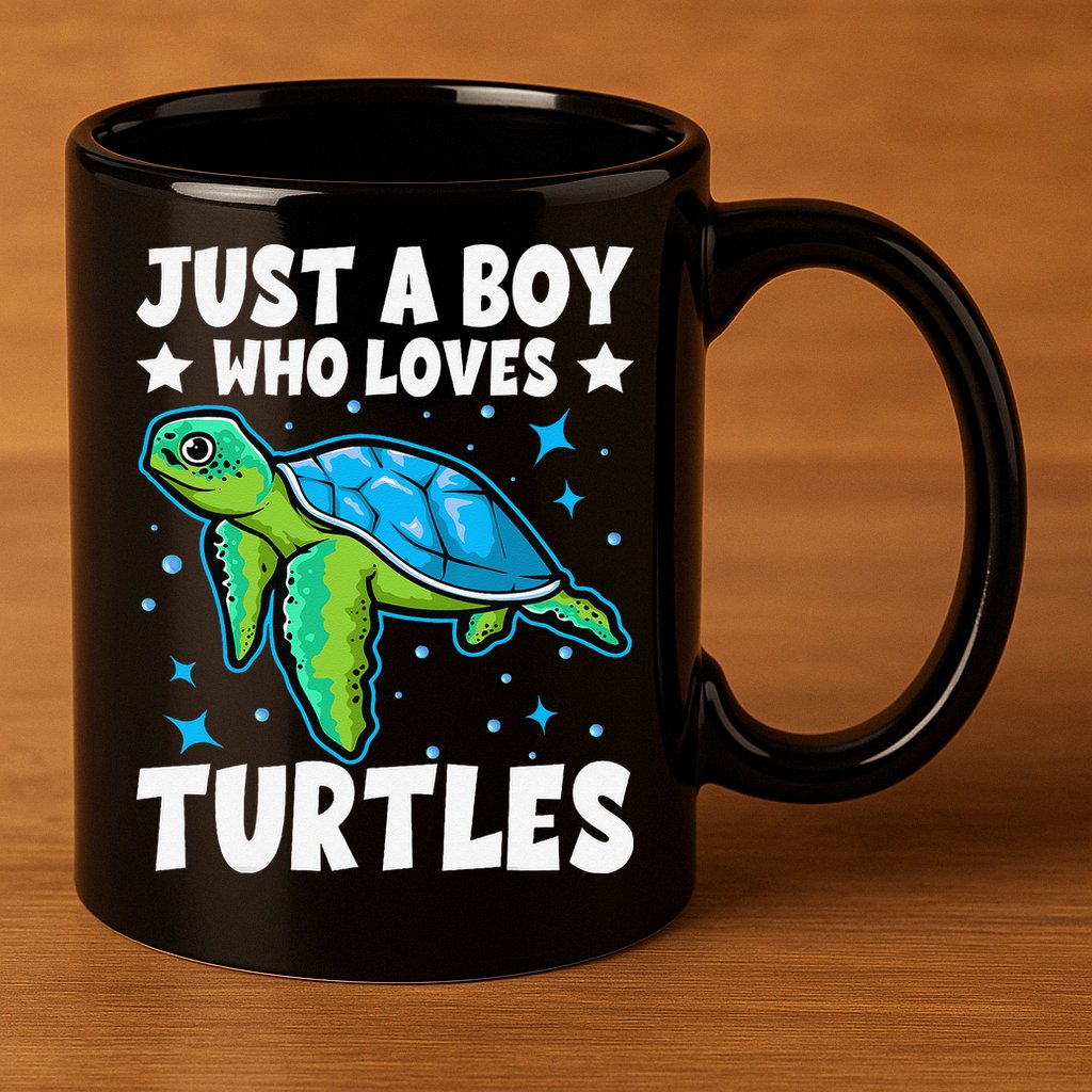 Just A Who Loves Turtles Lover Gifts Sea Ocean Turtle 11oz C Handle Ceramic Mug