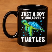 Just A Who Loves Turtles Lover Gifts Sea Ocean Turtle 11oz C Handle Ceramic Mug