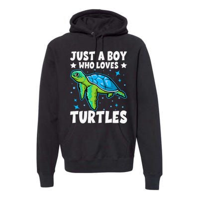 Just A Who Loves Turtles Lover Gifts Sea Ocean Turtle Premium Hoodie