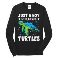 Just A Who Loves Turtles Lover Gifts Sea Ocean Turtle Tall Long Sleeve T-Shirt