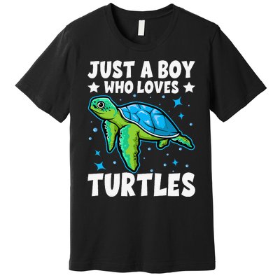 Just A Who Loves Turtles Lover Gifts Sea Ocean Turtle Premium T-Shirt