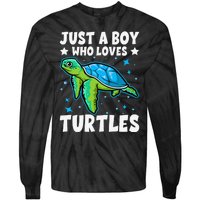 Just A Who Loves Turtles Lover Gifts Sea Ocean Turtle Tie-Dye Long Sleeve Shirt