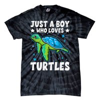 Just A Who Loves Turtles Lover Gifts Sea Ocean Turtle Tie-Dye T-Shirt