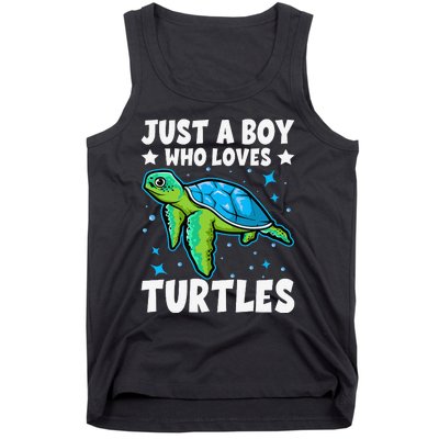 Just A Who Loves Turtles Lover Gifts Sea Ocean Turtle Tank Top