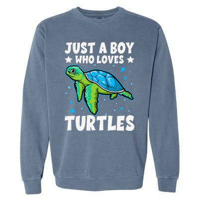 Just A Who Loves Turtles Lover Gifts Sea Ocean Turtle Garment-Dyed Sweatshirt