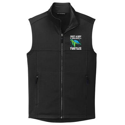 Just A Who Loves Turtles Lover Gifts Sea Ocean Turtle Collective Smooth Fleece Vest