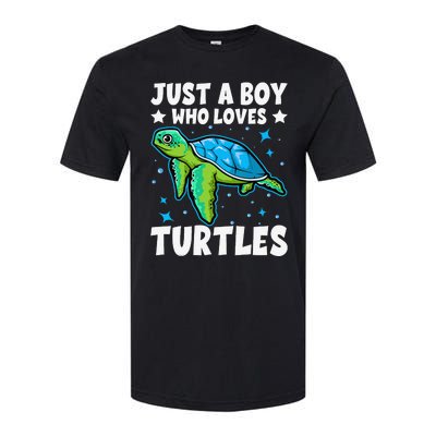 Just A Who Loves Turtles Lover Gifts Sea Ocean Turtle Softstyle CVC T-Shirt