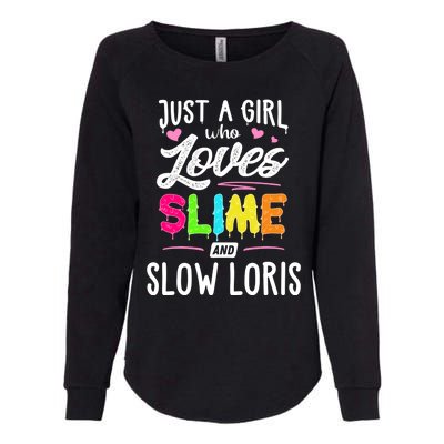 Just A Who Loves Slime And Slow Loris Gift Cute Gift Womens California Wash Sweatshirt