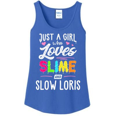 Just A Who Loves Slime And Slow Loris Gift Cute Gift Ladies Essential Tank