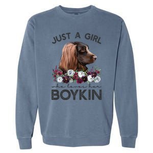 Just A Who Loves Her Kin Spaniel Gift Garment-Dyed Sweatshirt