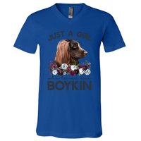 Just A Who Loves Her Kin Spaniel Gift V-Neck T-Shirt