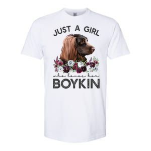 Just A Who Loves Her Kin Spaniel Gift Softstyle CVC T-Shirt