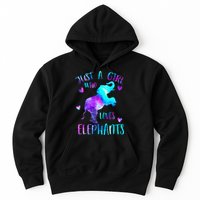 Just A Who Loves Elephants Galaxy Space Elephant Lover Hoodie