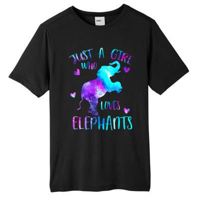 Just A Who Loves Elephants Galaxy Space Elephant Lover Tall Fusion ChromaSoft Performance T-Shirt