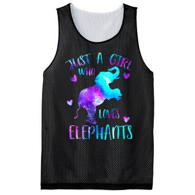 Just A Who Loves Elephants Galaxy Space Elephant Lover Mesh Reversible Basketball Jersey Tank