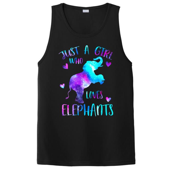 Just A Who Loves Elephants Galaxy Space Elephant Lover PosiCharge Competitor Tank