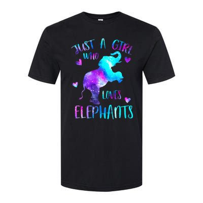 Just A Who Loves Elephants Galaxy Space Elephant Lover Softstyle CVC T-Shirt