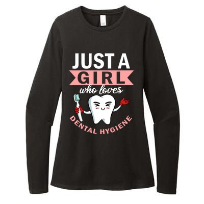 Just A Who Loves Dental Hygiene Dental Assistant Great Gift Womens CVC Long Sleeve Shirt