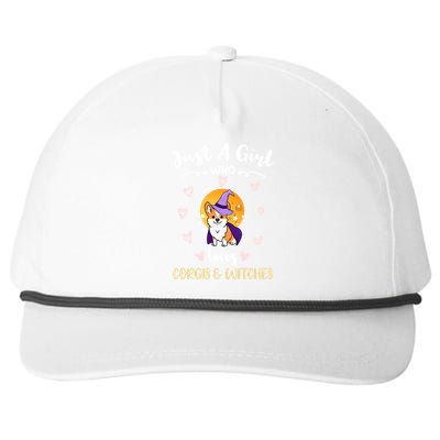 Just A Who Loves Corgis And Witches Cute Gift Snapback Five-Panel Rope Hat