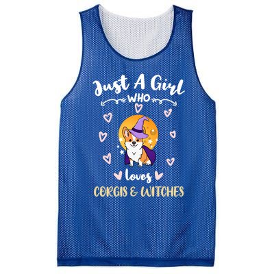 Just A Who Loves Corgis And Witches Cute Gift Mesh Reversible Basketball Jersey Tank