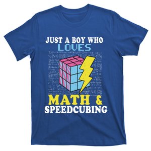 Just A Who Loves Math And Speedcubing Funny Cuber Puzzle Cute Gift T-Shirt