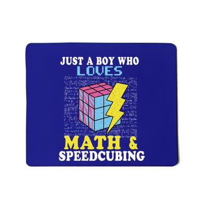 Just A Who Loves Math And Speedcubing Funny Cuber Puzzle Cute Gift Mousepad