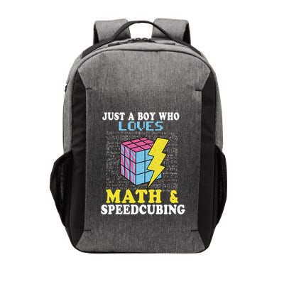 Just A Who Loves Math And Speedcubing Funny Cuber Puzzle Cute Gift Vector Backpack
