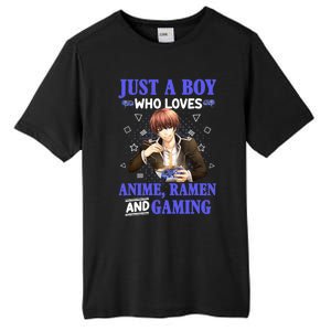 Just A Who Loves Anime Ra And Gaming Funny Boys Gamer Tall Fusion ChromaSoft Performance T-Shirt