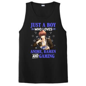 Just A Who Loves Anime Ra And Gaming Funny Boys Gamer PosiCharge Competitor Tank