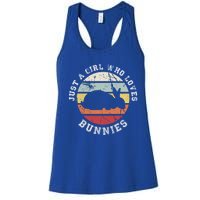 Just A Who Loves Bunnies Gift Bunny Meaningful Gift Women's Racerback Tank