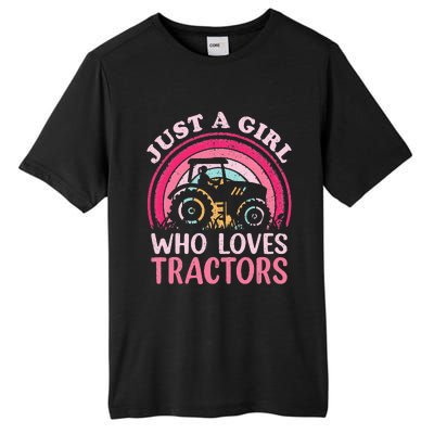 Just A  Who Loves Tractors Tall Fusion ChromaSoft Performance T-Shirt