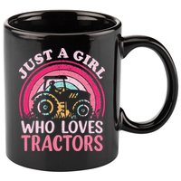 Just A  Who Loves Tractors 11oz C Handle Ceramic Mug