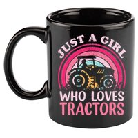 Just A  Who Loves Tractors 11oz C Handle Ceramic Mug