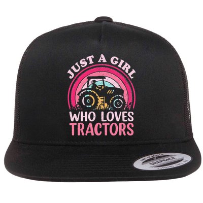 Just A  Who Loves Tractors Flatbill Hat